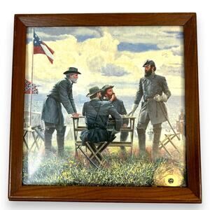 Mort Kunstler Print "I Will Be Moving Within The Hour" Framed 12" x 12" x 2.75"